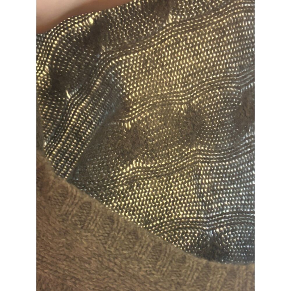 Cabincore Grey V neck womens wool cashmere angora blend‎ sweater sz p med preppy - Picture 4 of 8